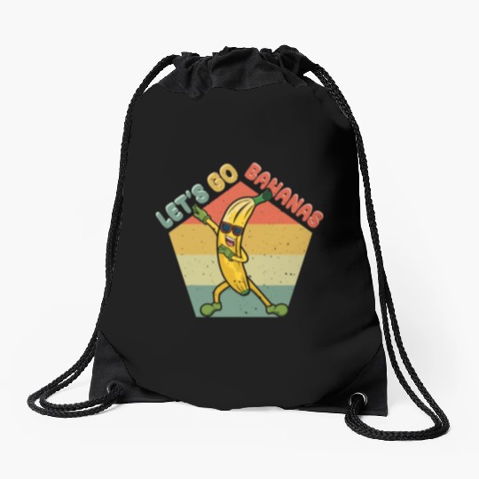 Dabbing Funny Banana Meme Let Us Go Banana Drawstring Bags