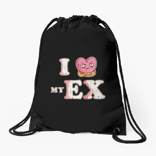 Funny I Heart My Ex GF I Love My Ex Girlfriend Drawstring Bags