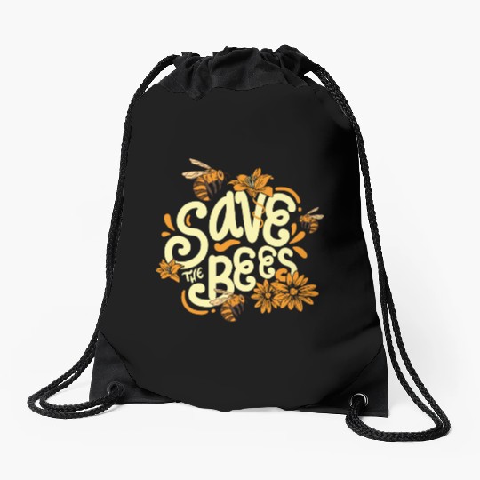 Save The Bees Beekeeper Environmentalist Drawstring Bags