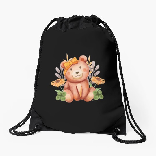 summer pink natures Drawstring Bags