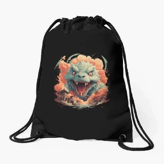 Kaiju: Cityscape Destructor Drawstring Bags