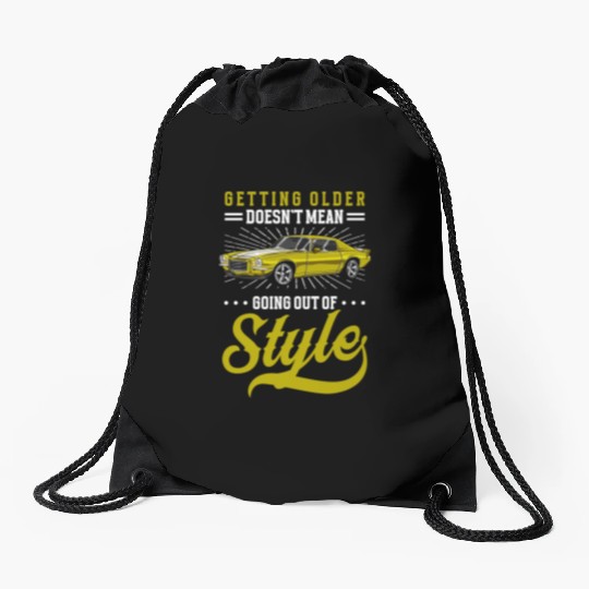 Classic Car Classic Old School Old Drawstring Bags