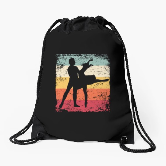 Ballet Dance Couple Vintage Ballerina Drawstring Bags