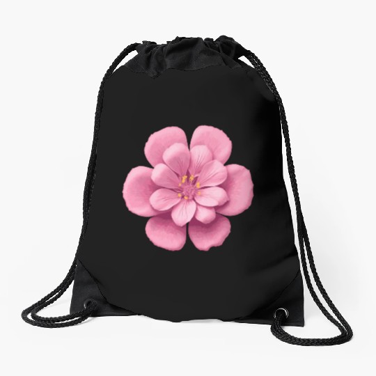 Pink Sakura flower Drawstring Bags