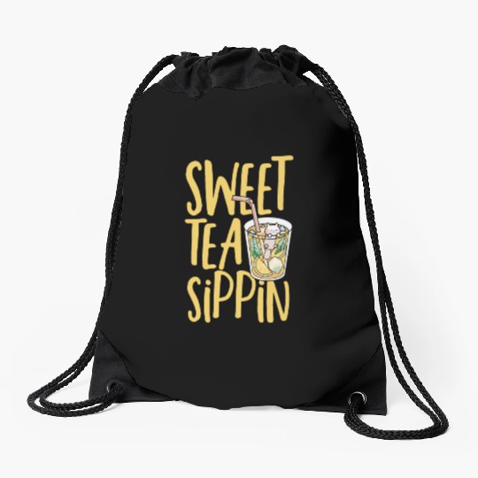 Sweet Tea Sippin Iced Tea Drink Ice Tea Drawstring Bags