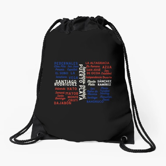 Dominican Cities: Provincias Dominican Republic Drawstring Bags