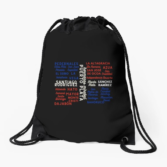 Dominican Cities: Provincias Dominican Republic Drawstring Bags