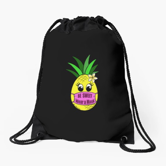 Sweet Pineapple Drawstring Bags