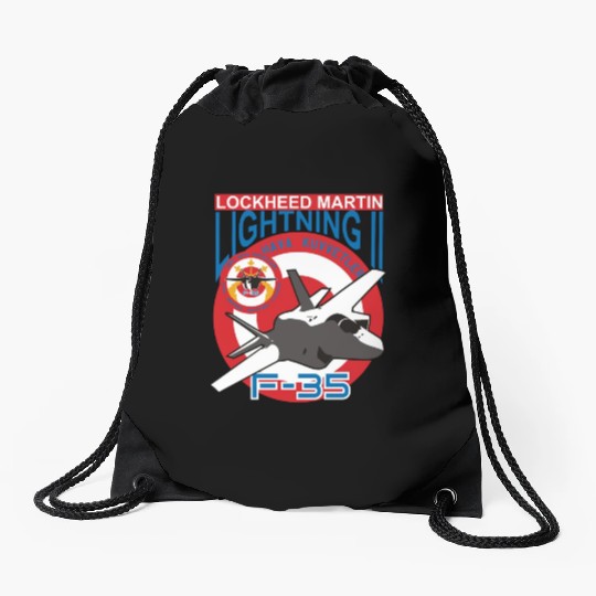 Lockheed Martin F 35 Drawstring Bags