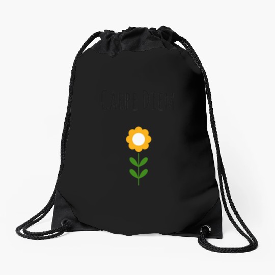 Carpe Diem Inspirational Drawstring Bags