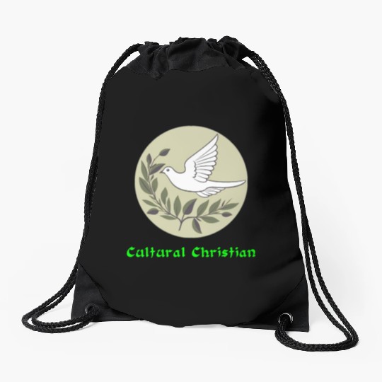 Cultural Christian Dove Of Peace Drawstring Bags