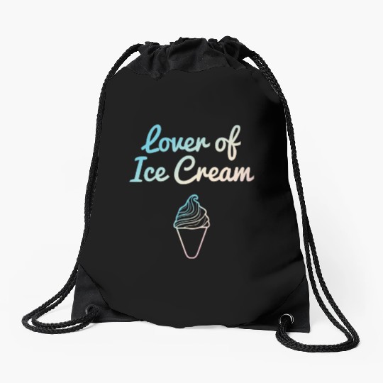 Lover Of Ice Cream Pastel Drawstring Bags