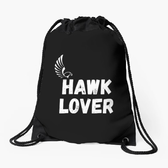 Hawk Lover Drawstring Bags
