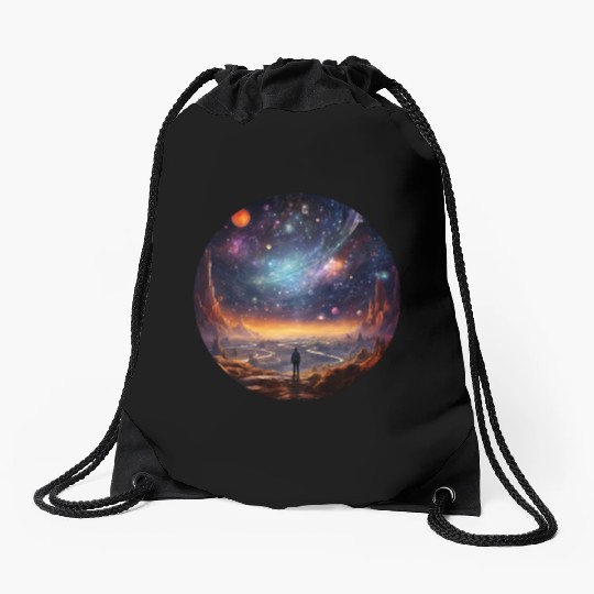 Galactic Splendor: Embrace the Marvels of Cosmos Drawstring Bags