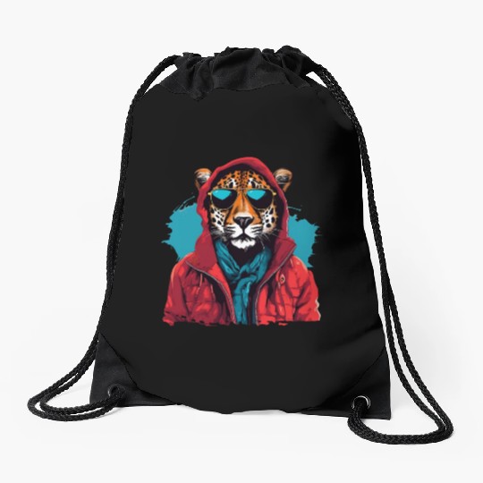 Street Style Cheetah | Cheetah Lovers Drawstring Bags