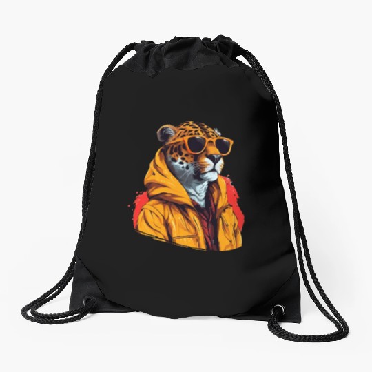 Street Style Cheetah | Cheetah Lovers Drawstring Bags