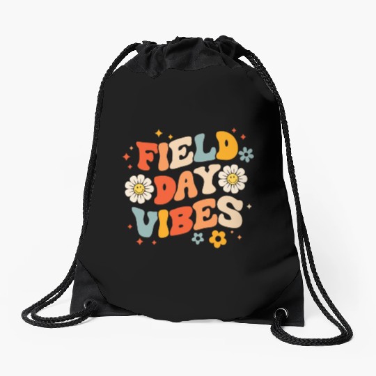 Field Day 2023 Funny Field Day Vibes Teacher Boy Drawstring Bags