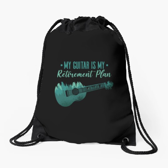 My Guitar Retirement Plan Music Lover Guitarist Drawstring Bags