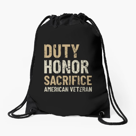 American Veteran | US Veteran | Military Veteran Drawstring Bags