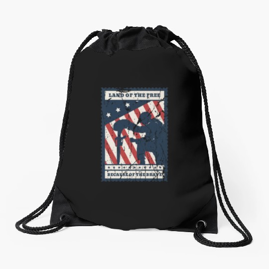 American Veteran | US Veteran | Military Veteran Drawstring Bags