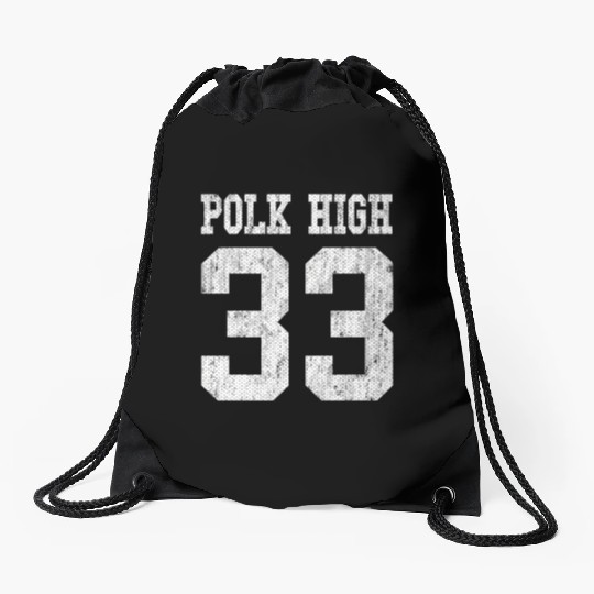 Polk High School Football Jersey 33 Aged Look Drawstring Bags