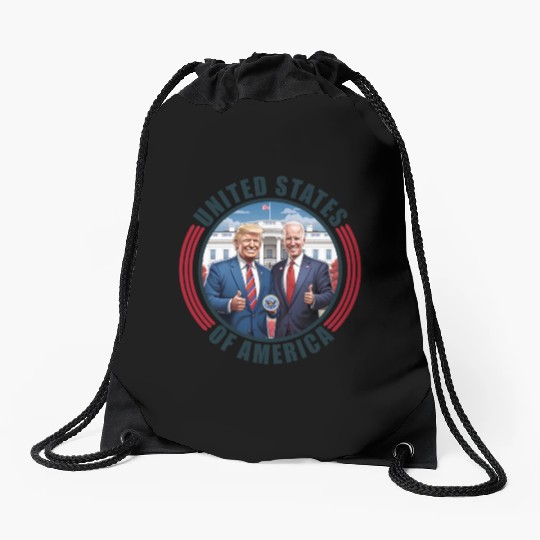 President USA Donald Trump Joe Biden Drawstring Bags