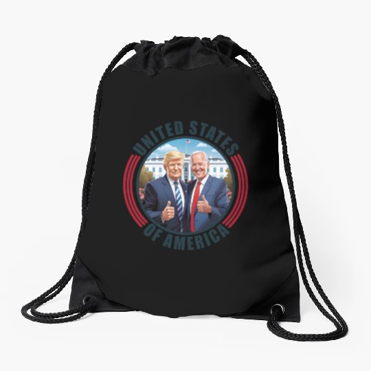 President USA Donald Trump Joe Biden Drawstring Bags