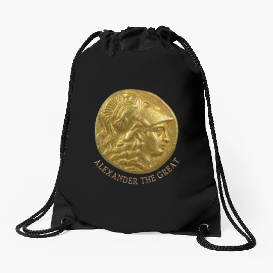 Alexander the Great, the great Greek warrior. Drawstring Bags