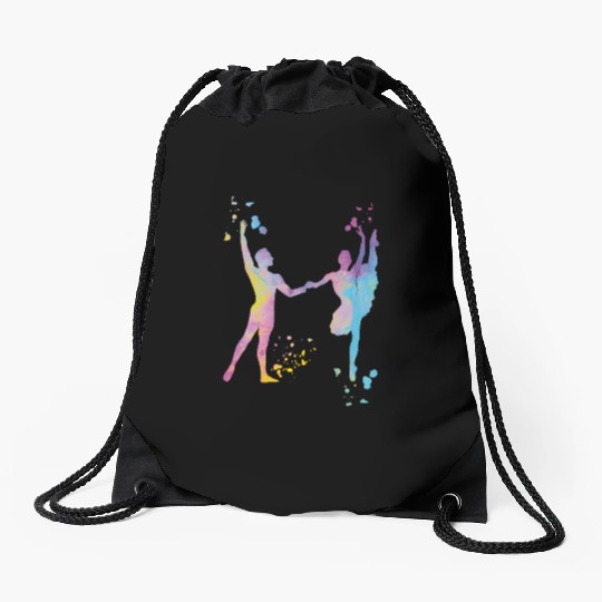 Ballet Dance Couple Woman Ballerina Drawstring Bags