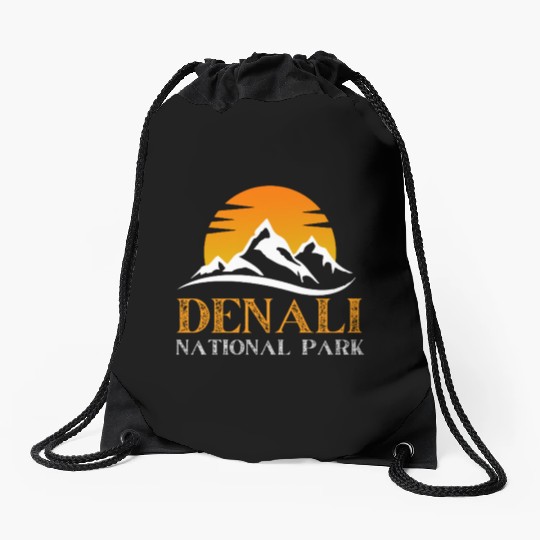 Denali National Park Drawstring Bags