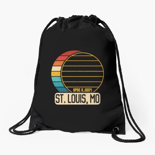 Total Solar Eclipse Missouri St. Louis EclipseSt. Drawstring Bags