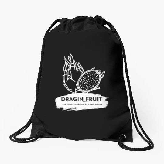Dragon Fruit The Funny Sidekick Of Fruit World Drawstring Bags