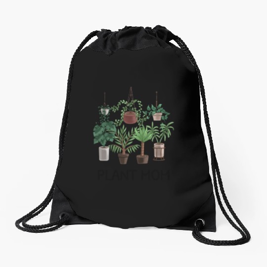 Plant Mom Potted Plant Lover Drawstring Bags