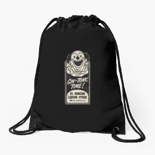 Vintage Clown Liquor Store South Central Drawstring Bags