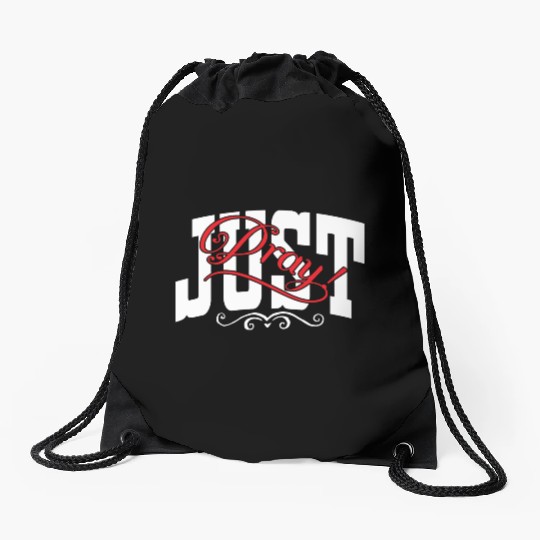Just Pray Love Jesus Christian Christmas Drawstring Bags