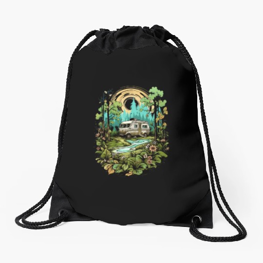 nature, freedom, independent, gift Drawstring Bags