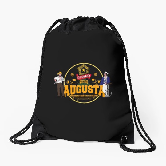 Augusta - State of Maine Drawstring Bags