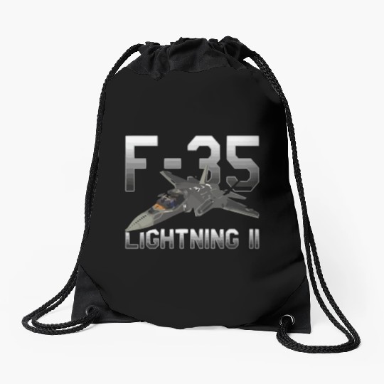 F 35 Lightning II Drawstring Bags