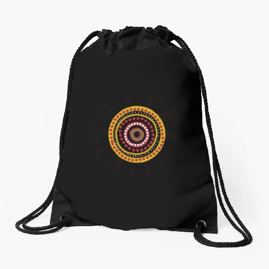 Aboriginal Sun Drawstring Bags
