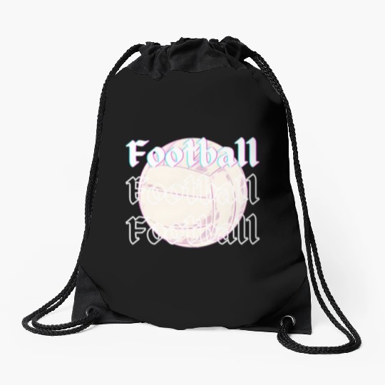 Football is life , sport lover Drawstring Bags