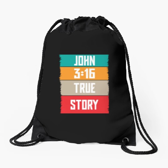 John 3:16 Lve Jesus Christian Christmas Drawstring Bags