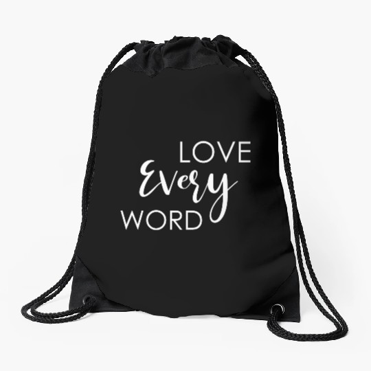Love EveryWord Love Jesus Christian Christmas Drawstring Bags