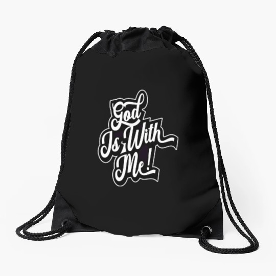 God Is With Me Love Jesus Christian Christmas Drawstring Bags