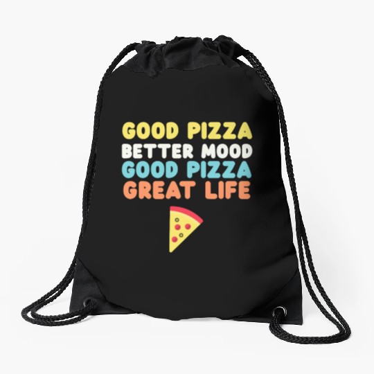 Good Pizza Drawstring Bags