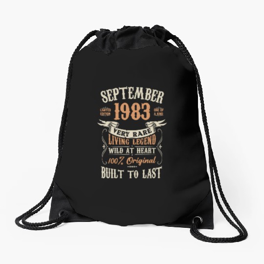 September 1983 Birthday Surprise Drawstring Bags