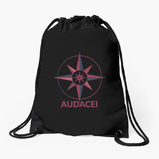 Courageous Evolution: Audacei Color Logo Drawstring Bags