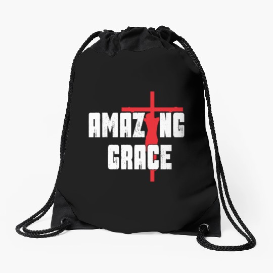 Amazing Grace Love Jesus Christian Christmas Drawstring Bags