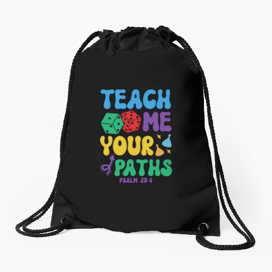 VBS Crew Teach Me Your Paths Psalm 25:4 Bible Drawstring Bags