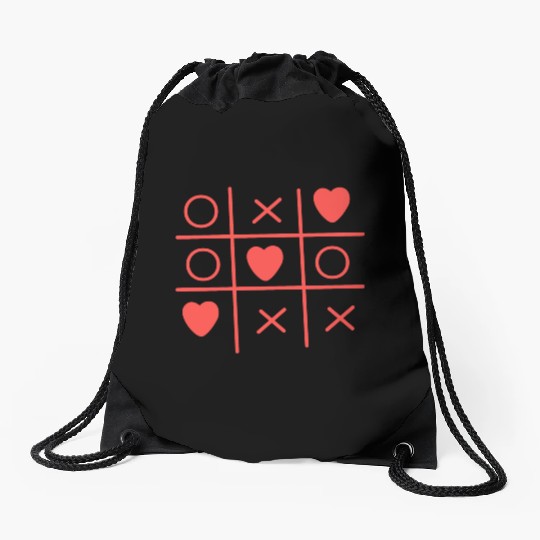 Cool Valentine s Day Criss Cross Heart Drawstring Bags