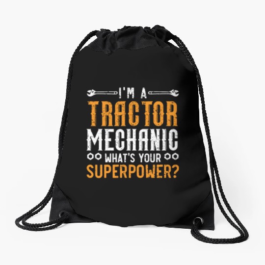 Tractor Mechanic Farm Tractor Repair Mechanical Drawstring Bags